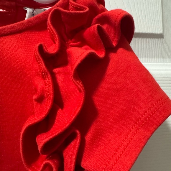 Janie and Jack Vibrant Red Ruffle Sleeve Tee - Picture 4 of 6
